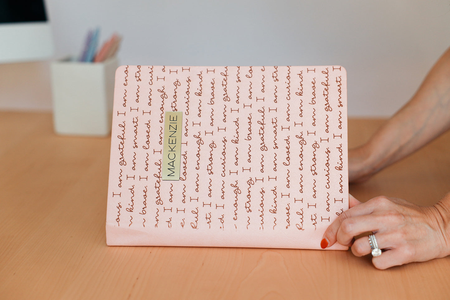 Inspirational B5 Vegan Leather Journal - I Am Enough