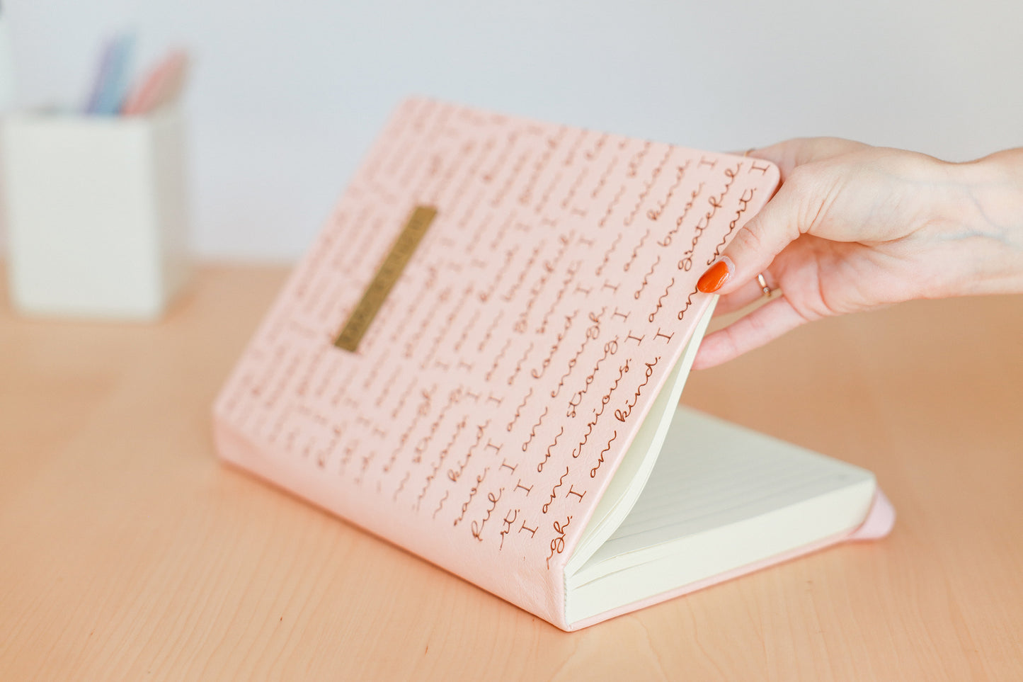 Inspirational B5 Vegan Leather Journal - I Am Enough